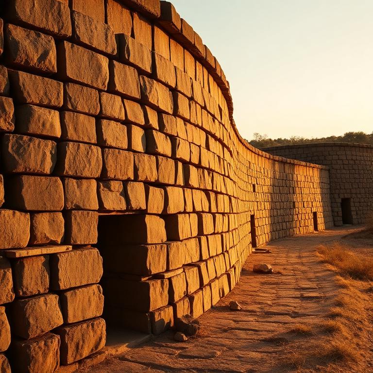 Ancient stone walls at Great Zimbabwe